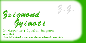 zsigmond gyimoti business card