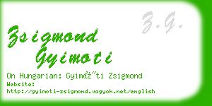 zsigmond gyimoti business card